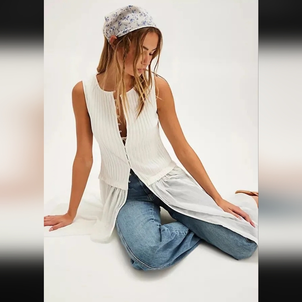 NWOT Free People Twice AS Nice Tulle Cardi. $128